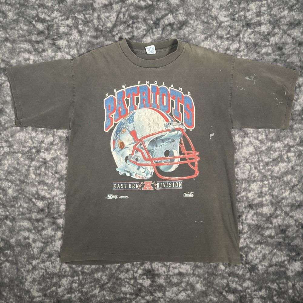 1991 New England Patriots Eastern Division TShirt Mens XL Thrashed Salem NFL